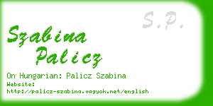 szabina palicz business card
